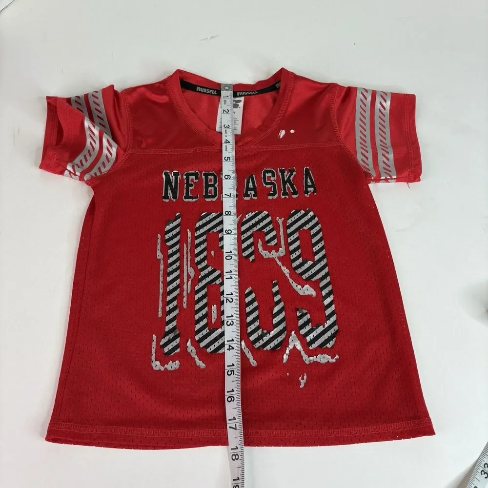 Nebraska Cornhuskers Jersey, Youth Small, Red, 1869, Short Sleeve, Russell - Picture 5 of 5